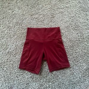 Athleta Women's Bike Shorts - Deep Red